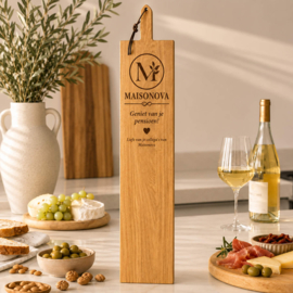 Eikenhouten borrelplank 94cm met handvat – TAPASPLANK XXL