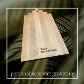 BORRELPLANK HUIS - beukenhouten serveerplank - 40x20x2cm