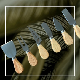 Cadeau set van 6 kaasmessen in luxe verpakking