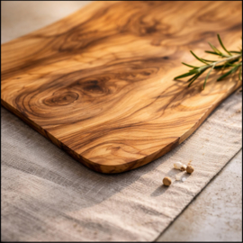 Buffetplank Olijfhout - royale serveerplank XL - ca. 65cm
