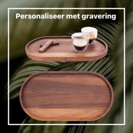 SERVEERTRAY WALNOOT - stijlvol dienblad 32x17cm walnotenhout