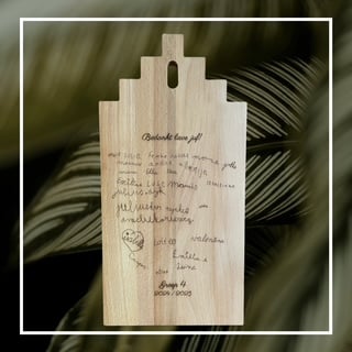 Persoonlijke Borrelplank als Cadeau voor Juf & Meester