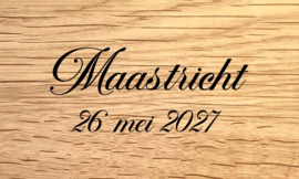 Tekst & Symbool - Design K - Persoonlijke Borrelplank