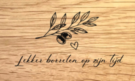 Tekst & Symbool - Design E - Persoonlijke Borrelplank
