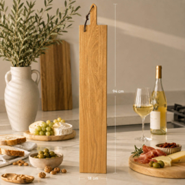 Eikenhouten borrelplank 94cm met handvat – TAPASPLANK XXL