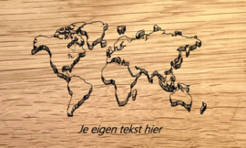 Wereldkaart - personaliseer deze gravering