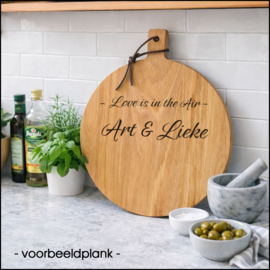 Tekst & Symbool - Design B - Persoonlijke Borrelplank