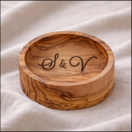 Olijfhouten tapasschaaltje hoog (8cmØ)