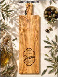 Jouw logo of eigen ontwerp laten graveren - 10x10cm op de plank