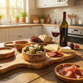 Olijfhouten tapasschaaltje hoog (8cmØ)