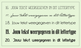 Tekst lettertypes - personaliseer deze gravering