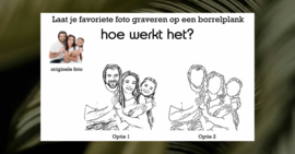 Borrelplank graveren met foto