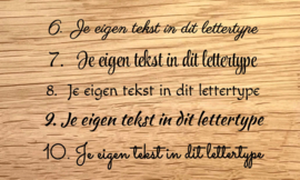 Tekst lettertypes - personaliseer deze gravering