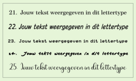 Tekst lettertypes - personaliseer deze gravering