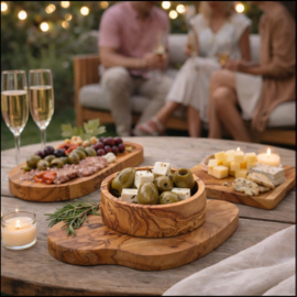 Olijfhouten tapasschaaltje hoog (8cmØ)