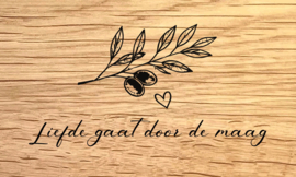 Tekst & Symbool - Design E - Persoonlijke Borrelplank