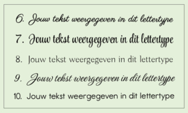 Tekst lettertypes - personaliseer deze gravering