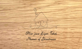 NIEUW HUIS - DESIGN C - personaliseer deze gravering