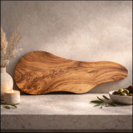 Buffetplank Olijfhout - royale serveerplank XXL - ca. 75cm