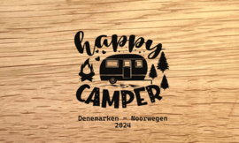 Happy Camper met tekst - personaliseer deze gravering