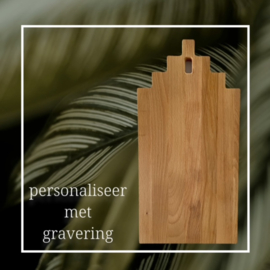 BORRELPLANK HUIS - beukenhouten serveerplank - 40x20x2cm