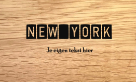 Persoonlijke Borrelplank - New York met tekst & naam
