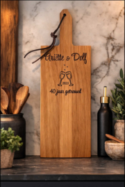 Eikenhouten borrelplank 52cm met handvat – TAPASPLANK L