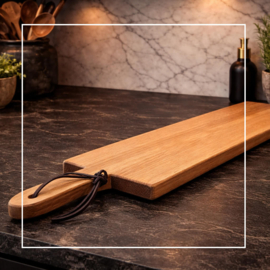 Eikenhouten borrelplank 94cm met handvat – TAPASPLANK XXL