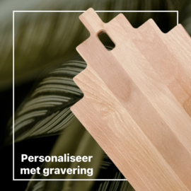 BORRELPLANK HUIS - beukenhouten serveerplank - 40x20x2cm