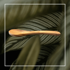 Setje van 4 olijfhouten tapaslepels - massief hout