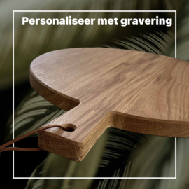 PIZZAPLANK L - ronde plank - eikenhout van 35cm