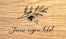 Tekst & Symbool - Design E - Persoonlijke Borrelplank
