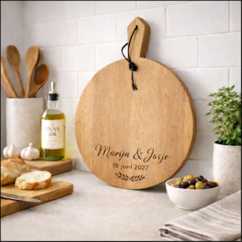 PIZZAPLANK  XL - ronde plank - eikenhout van 40cm