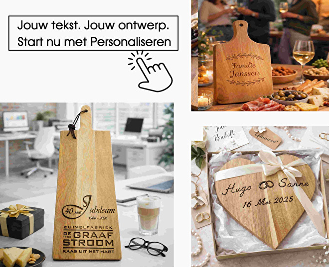Jouw tekst. Jouw ontwerp. Start nu met personaliseren.
