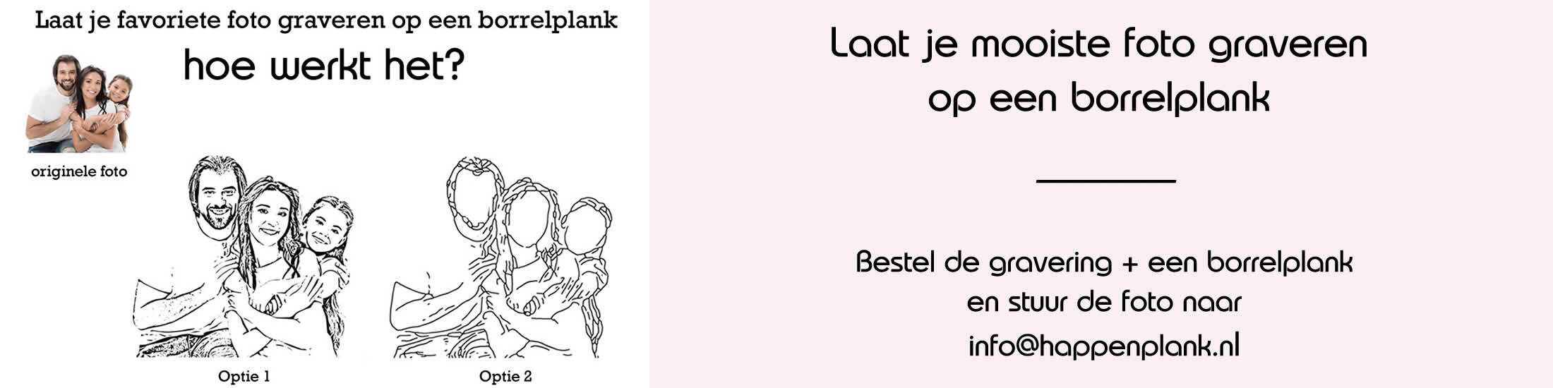 Laat een foto graveren op een houten serveerplank