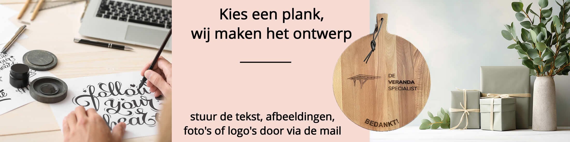 Bestel een borrelplank, wij maken het ontwerp