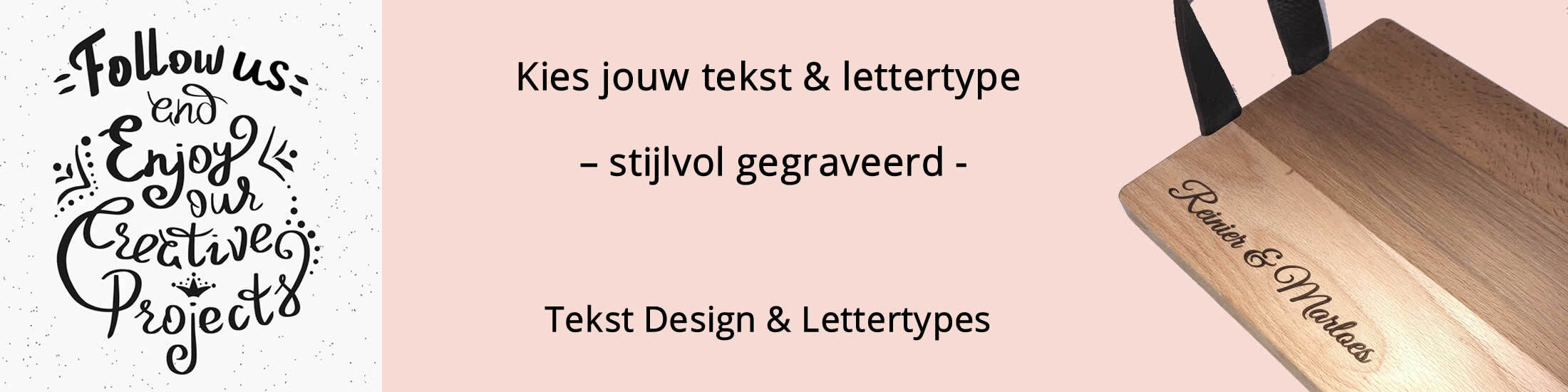 Stijlvol gegraveerde tekst of naam - Happenplank - Tekst Design & Lettertypes