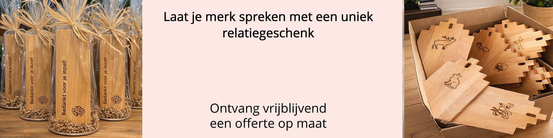 Relatiegeschenken met logo – gepersonaliseerde borrelplanken voor bedrijven