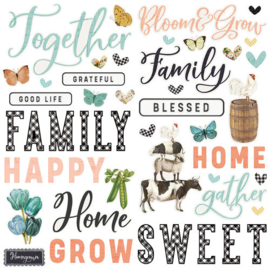 Vintage Farmhouse Garden Foam Stickers - Simple Stories