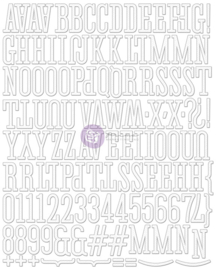 Canvas Alphabet Stickers Creme/white