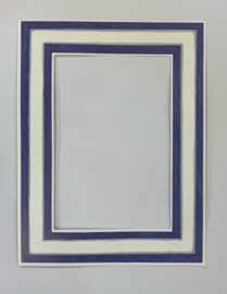 Blue/White Border Frame - My Mind's Eye