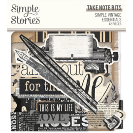 Simple Vintage Essentials Take Note Bits - Simple Stories