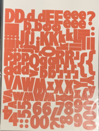 Orange Alphabet Stickers Candy Land - Rusty Pickle