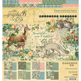 Woodland Friends Paper Pad 8x8 - Graphic 45