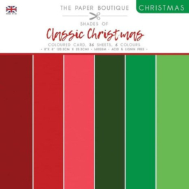 Classic Christmas 8x8 Coloured Card - The Paper Boutique