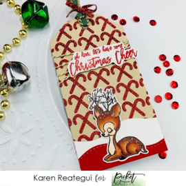 Candy Cane Lane Stencil - Picket Fence