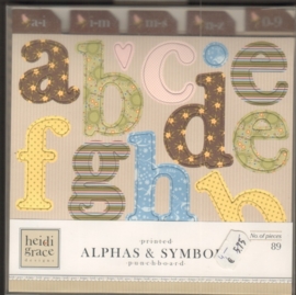 Day Dream believer Printed Alphas & Symbols Punchboard Heidi Grace