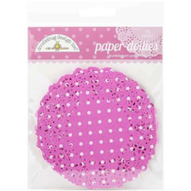 Bubblegum Polka Dot Doilies - Doodlebug