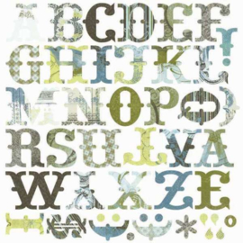 Bon Bon Monograms Die-cuts - Periphery Collection - Basic Grey