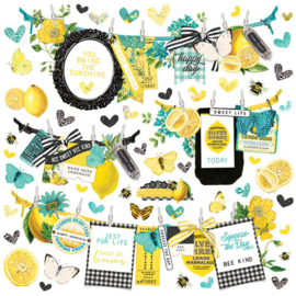 Simple Vintage Lemon Twist Banner Stickers 12x12 - Simple Stories